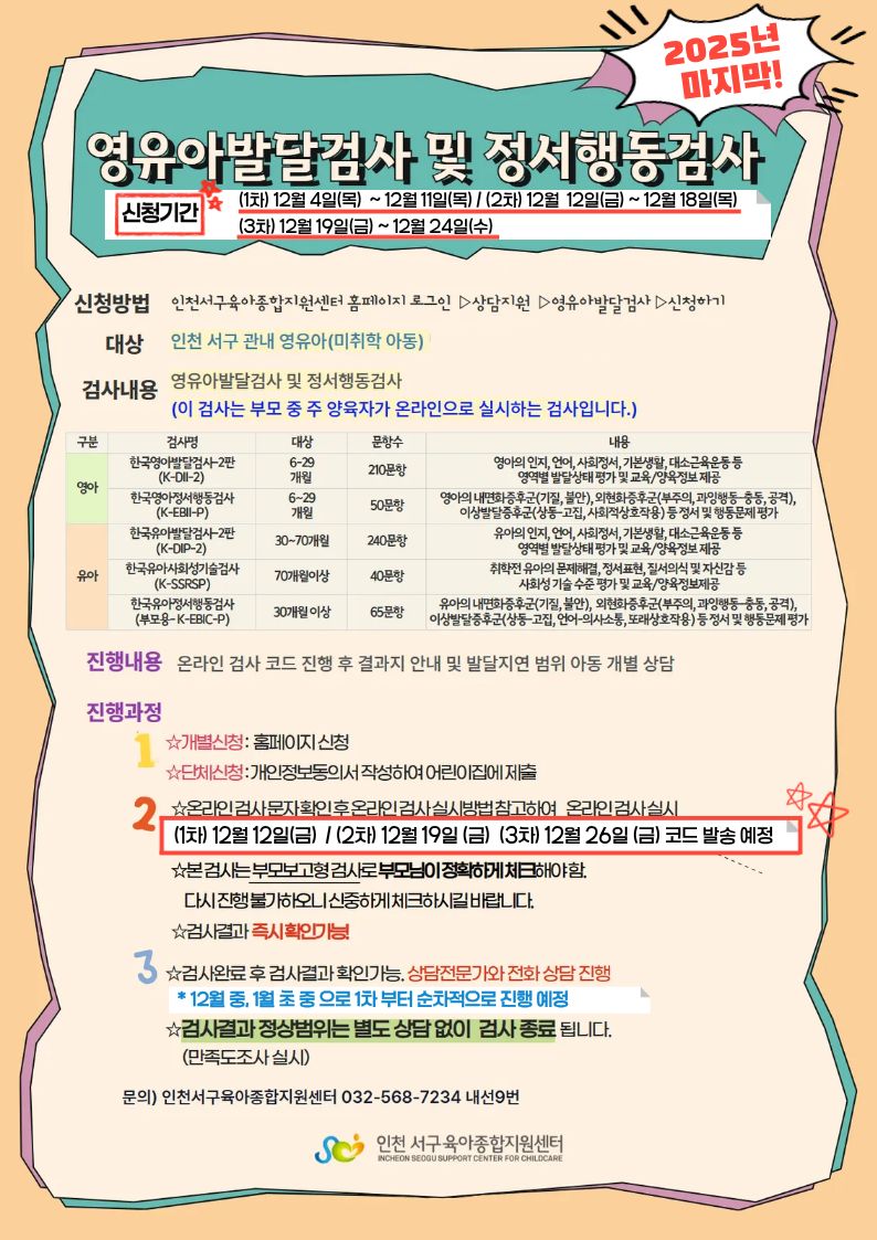 25³â 12¿ù ¿µÀ¯¾Æ¹ß´Þ°Ë»ç ¹× Á¤¼Çൿ°Ë»ç